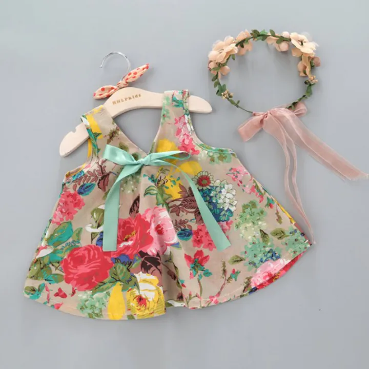 Lifetime%20Summer%20Baby%20Girls%20Floral%20Sleeveless%20Clothing%20Set%20Bowknot%20Vest+Pink%20Shorts%20Pants%20seluar%20-%20Image%206
