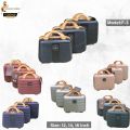 Makeup Travel Case 11 inch Hard Shell Cosmetic Organizer Bag Small Portable Make up Train Hand Luggage with Elastic Strap ABS Mini Suitcase for Women Girls,. 