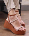 Luxury Women's Wedge Heel Sandals with Rhinestones Perfect for Party, Bridal, Wedding and Everyday Elegance Comfortable and Easy to Wear. 