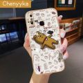 chenyyka For Infinix Smart 4 Smart 4C X653 Case Cartoon Cute Spoof Bear Plating Side Edge Square Phone Cases Pattern Casing Full Lens Back Cover Camera Protect Shockproof Softcase. 