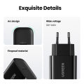 【EU Plug】UGREEN 18W 20W 30W GaN Charger PD Fast Type C Charger USB C PD QC3.0 Quick Charging For Samsung Galaxy S25 S24 Ultra A iPhone 16 15 Max Pro OPPO Reno 12 Find N Xiaomi 15 14 Pro Redmi K70 60 Pro Huawei Mate 70 60 Pura 70 60 nova 13 12 P40 30. 