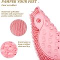Foot Silicone Exfoliating Shower Massage Scraper Non-Slip Bath Scrub Pad Foot Wash Brush Bathroom Tool Mat Rub Back Sucker KS. 