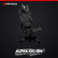FANTECH ALPHA GC-184 Gaming Chair With 4 Hydraulic Piston Perfectly Ergonomic Wider 2D Armrests Textured Leather Design U-Shaped Neck Pillow. 