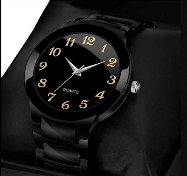 Luxury Men's Steel Band Quartz Watch with Mineral Glass Dial