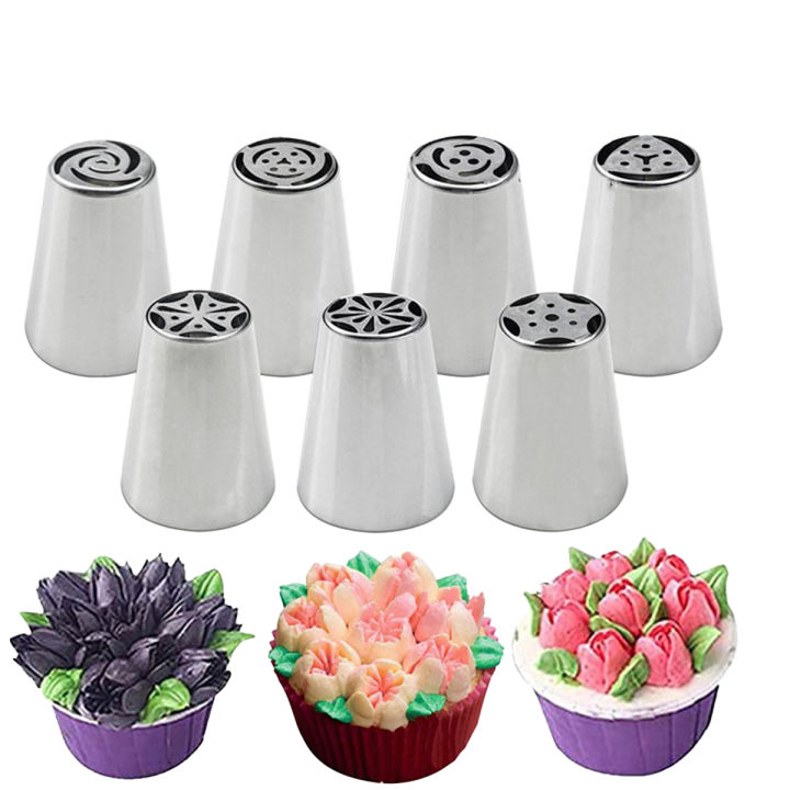 7/11Pcs/Set Russian Tulip Icing Piping Nozzles Stainless Steel Cake Tools