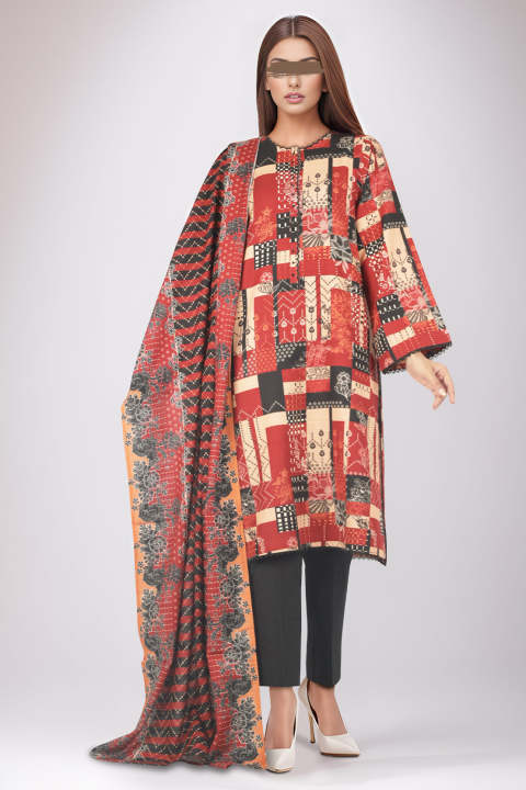 Rs 3350 khadar same printed 3 pc main image 1