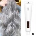 Frost Cream Neutral Hair Care Grey Hair Dye Cream Neutral Smoky Grey Punk Style 100ml Light Grey Silver Permanent Hair Color. 
