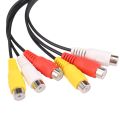 New 3 RCA Male To 6 RCA Female Plug Splitter TV DVD Video Adapter AV Cable. 