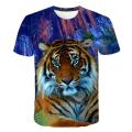 casual hip-hop 3D printing animal/anime sleeve round neck T-shirt 3D pattern hip-hop personality T-shirt for men and women. 
