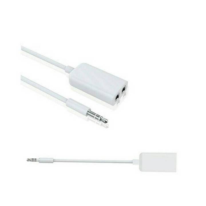 Audio Cable Cord 1 Input Split To 2 Output Splitter Adapter For Headphones Car Speaker And Stereo