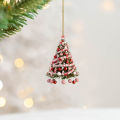 Christmas Tree Pendant Southeast Asian Delight Acrylic Christmas Tree Ornaments Festive Balls Candy Canes Stars Perfect for Window Wall Car Home Decor Gifts Gift Box Design Hanging Ornament. 