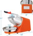 Electric Ice Shaver Machine, 300W Professional Double Blades Semi-automatic Snow Cone Maker, Ice Crusher Smoothie Maker Ice Shaver Machine, Electric Stainless Steel Shaved Ice Machine Portable Shaved Ice Snow Cone Machine For Household & Commercial Use, |. 