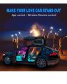 LED Car Interior Lights 4 Pack 48 LEDs Bluetooth App Control Ambient Lights Multi Color Under Dash Music Strip. 