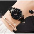 Stainless Steel Magnet Strap Led Digital Watch For Girls. 