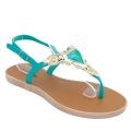 Maya Traders Sea Green Imported Italian Design Fancy Women's Stylish Flat Sandals - Comfortable Party & Casual Wear - F11. 