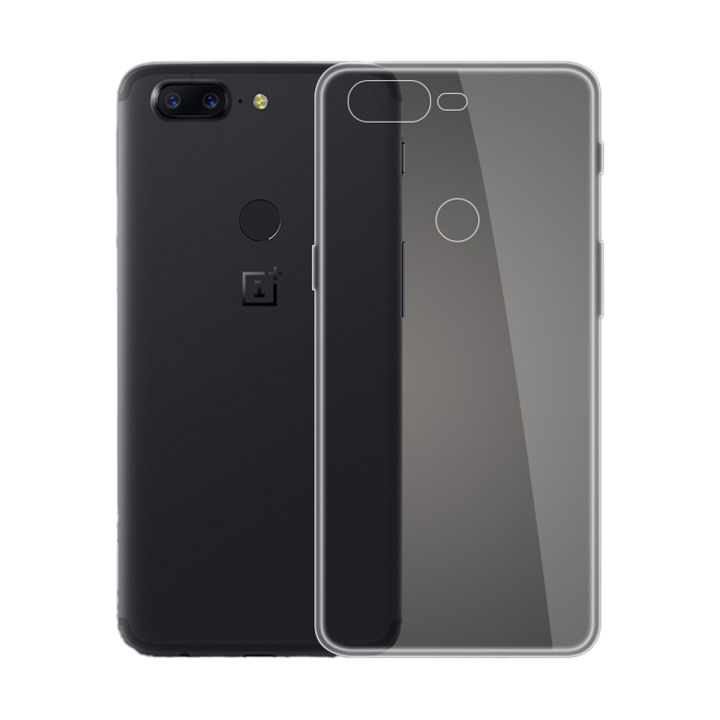 OnePlus 5T Soft Transparent Back Cover Airbag Protection Case with Camera Shield