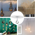10Pcs Adhesive Ceiling Hooks for Popcorn Concrete Textured Ceiling Wall Surface, No Drilling Self Adhesive Ceiling Hooks Easy Install Easy to Use. 