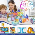 75 PCS Magnetic Tiles Building Blocks Set 3D Magnetic Toys with Lights for Kids, Colorful Magnetic Marble Run Balls Educational Toys for Children 3 Years Up, STEM Birthday Gifts. 