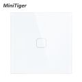 Minitiger EU Standard Touch Switch 1 Gang 1 Way wall Light Touch Screen Switch Crystal Glass Panel With LED. 