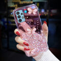 For Samsung Galaxy A72 Cover Fashion 3D Diamond Butterfly Shiny Glitter Starry Space Phone Case Clear Soft TPU Silicone Shockproof Protective Back Cover. 