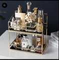 2 Tier Makeup Organizer Or Drawer Shelf Perfumes Cometics Storage Rack. 