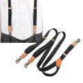 Suspenders for Men Shaped Elastic Straps Heavy Duty with Swivel Hooks Adjustable Casual Pants. 