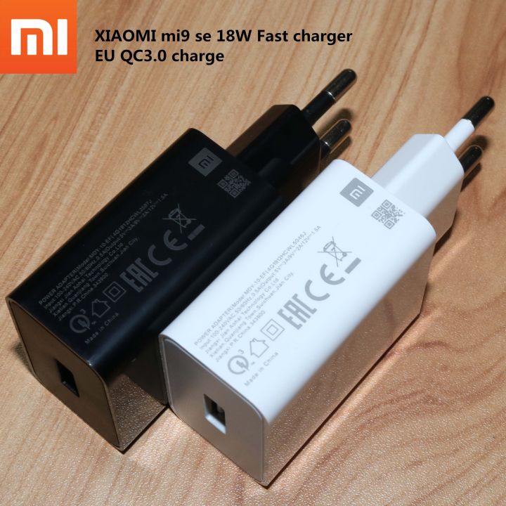 【Mary DAI Store】18W charger MI A3 Fast charger EU QC3.0 charge adapter For xiaomi 8 9 se 9t max 3 redmi note 7 8 pro k20