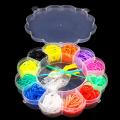600pcs Colorful Rubber Loom Bands Weave Elastic Make Bracelet DIY Box Girls Gift. 