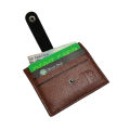 Men Pu Leather Short ATM Card Holders Cary Cash Smartly Mini Pocket Size ID Card Wallet with Button Closure in Black and Brown Colors. 