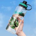 Cille 1000ml / 1500ml Think Natural Water Bottle With Straw, 1.5 Liter Drinking Water Bottle With Mouth For Girls And Boys, Portable Water Bottle For School, Outdoor Sports, BPA Free Grade Plastic Leak Proof Travel Water Bottles. 