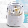 dust-Proof Makeup Organizer, Cosmetic and Jewelry Storage with Lid, Display Boxes with Drawers for Vanity, Skin Care Products Rack Dressing Table Desktop Finishing Box (L). 
