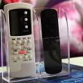 Clear Acrylic TV AC Remote Control Holder 2 Compartments. 