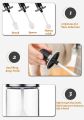 Multipurpose Glass Spice Jar Set - Kitchen Seasoning Bottle with Spoon, Brush, and Honey Dipper Lid, Elegant Design, Durable. 