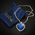 Titanic Heart Of The Ocean Necklaces For Women Romantic Pendant Necklace Wtih Velvet Bag Dropshipping. 