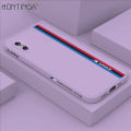 Hontinga for iPhone X / XS Case Fashion Racing Side Pattern Back Cover Soft Square Edge Liquid Silicone Phone Cases. 