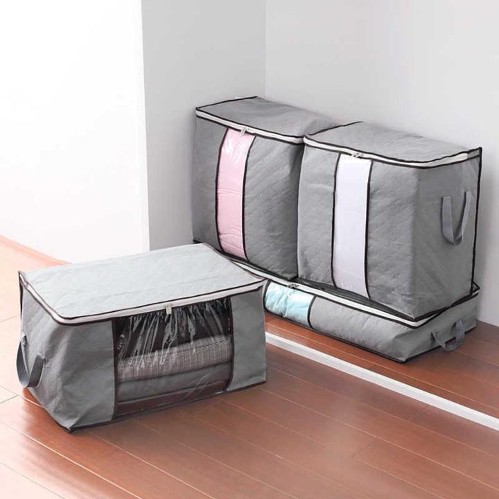 1Pc%20Large%20Capacity%20Non-Woven%20Storage%20Box%20for%20Clothing%20And%20Bedding%20Storage%20Semitransparent%20Durable%20Clothes%20Storage%20Boxes%20-%20Image%204