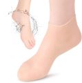 1 pair Silicone Elastic Moisturizing Foot Socks, Spa Massage Moisturizing Gel Socks for Dry Cracked Feet. 
