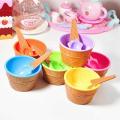ICE CREAM CUP WITH SPOON. 