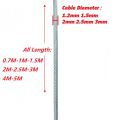 1-2-2.5-3-4-5 Meter Brake Cable T-Type MTB Mountain Bike Electric Bicycle Brake Cable 1.5mm 2mm 2.5mm 3mm Diameter Steel Wire. 
