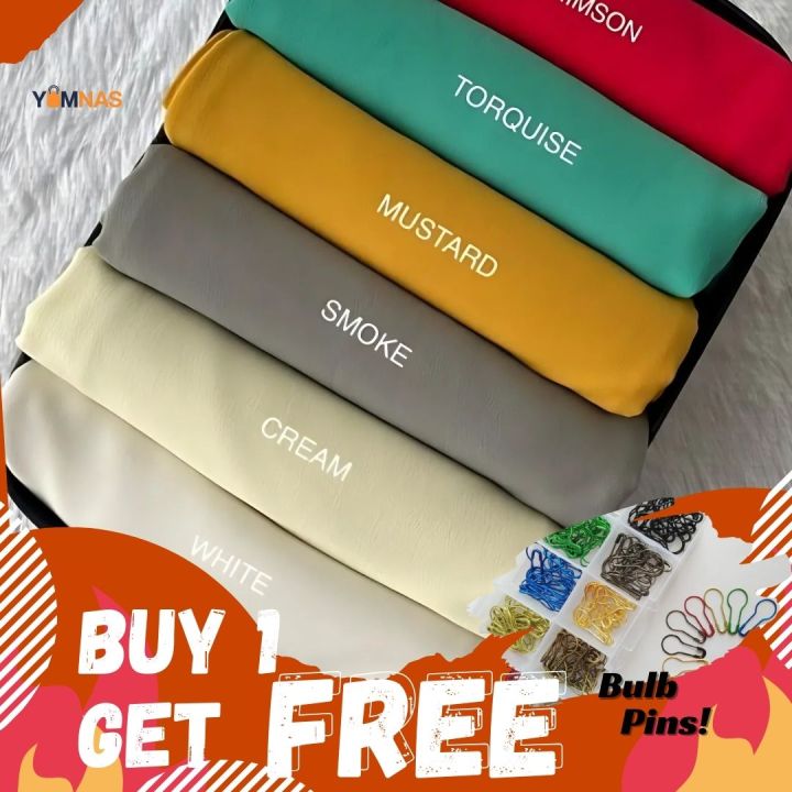 Pack%20of%205%20chiffon%20hijab%20scarf%20stoller%20/%20Plain%20Chiffon%20Goergett%20Hijab%20Staller%20For%20Girls%20and%20Women's%20-%20Image%202