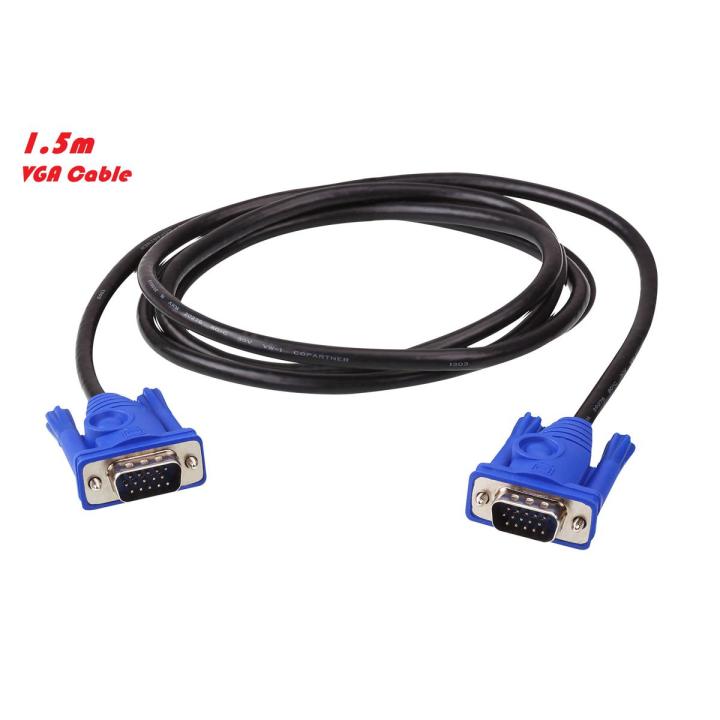 VGA Cable 1.5m Length crystal cable for pc / projector ETC Male to Male vga cable