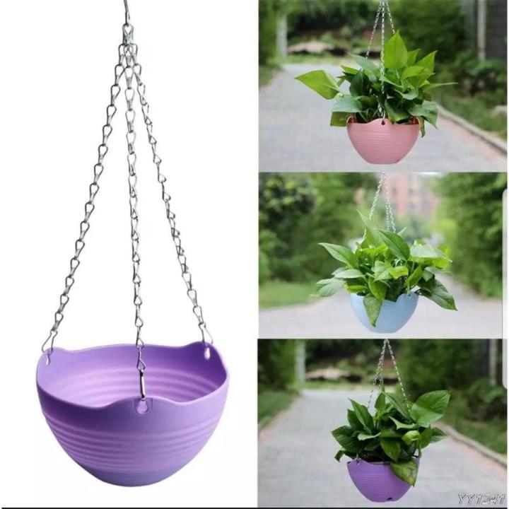 NS Collection-  Plant Hanging Basket - Flower Pot - Stainless Steel Chain - Home Decorations - Multi colors