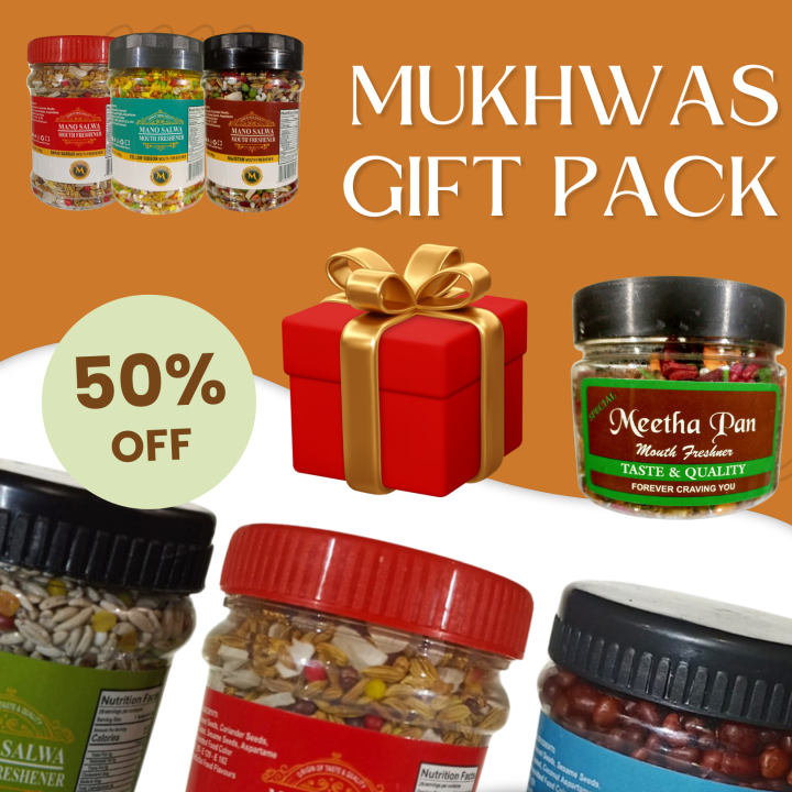 Pack of 10 Mukhwas Gift Pack - Mukhwas Export Premium Quality Mouth Freshener and Meetha Pan Masala