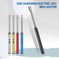 Rechargeable Electric USB Charging Bbq Lighter Arc Bbq Igniter Pulsed Arc Ignition Fire Starter Gas stove Windproof Flameless 360 Degree Bendable Soft Tube. 