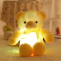 30cm Creative Light Up LED Teddy Bear Stuffed Animals Plush Toy Colorful Glowing Christmas Gift For Kids Pillow. 