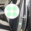 Universal Car Door Absorber Cushion Gasket Accessories Shock Absorption Sound Insulation Decorative Silicone Pad Buffer Cushion , 4x Luminous no Sign. 