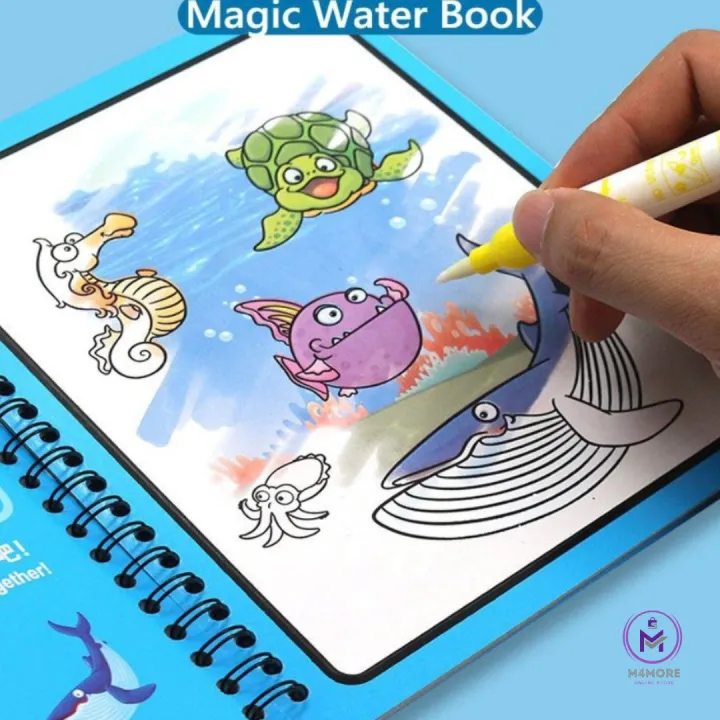 "Reusable%20Magic%20Water%20Coloring%20Book%20Set%20with%20Pen%20%7C%20Montessori%20Kids%20Educational%20Drawing%20Practice%20Copybook%20%7C%20Handwriting%20Tracing%20&%20Doodle%20Learning%20Books%20for%20Children%E2%80%99s%20Painting,%20Education,%20and%20Fun"%20-%20Image%204