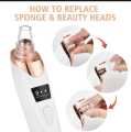 5 in 1 Electric Rechargeable Black Head Remover Machine Acne Oil Vacuum Suction Face Pore Cleaner Facial Beauty Equipment White And Blackhead Removal Multifunction Device With LED Display Nose Sucking Extractor. 
