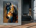 Horse Painting Print Wall Art Equestrian Large Wall Decor Animal Poster Wall Hanging for home office decor. 