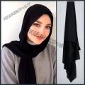 Luxury Plain Chiffon Georgette Hijab Scarf in High-Quality Fabric, Light weight Hijabs/Scarves/Stoler for Girls/Women (pack of 2). 